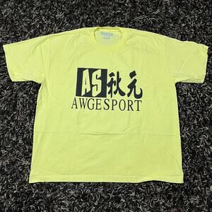 AWGE Sport Chinese Logo Canary Yellow T Shirt Men’s Sz L New